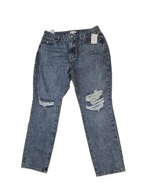 Good American good classic straight leg jeans in light blue women's size 14